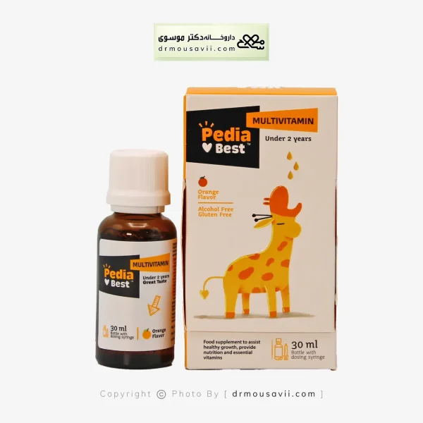 قطره مولتی ویتامین پدیابست با طعم پرتقال 30 میلی لیتر