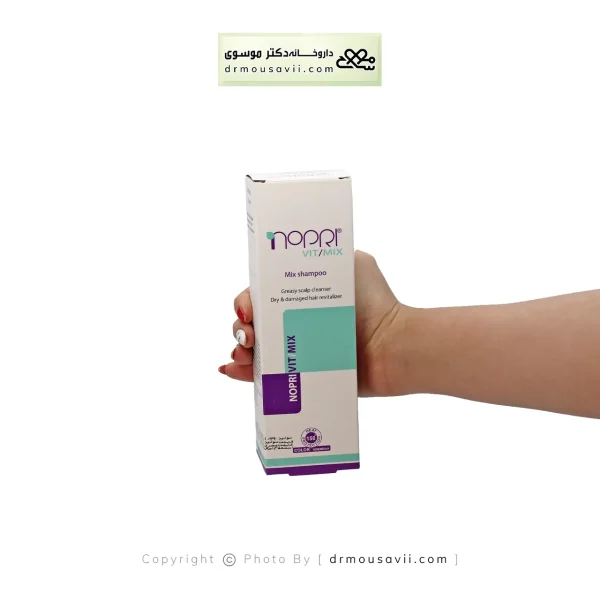 شامپو تنظیم کننده چربی پوست سر نوپریت مناسب موی خشک و آسیب دیده 200 میلی لیتر
