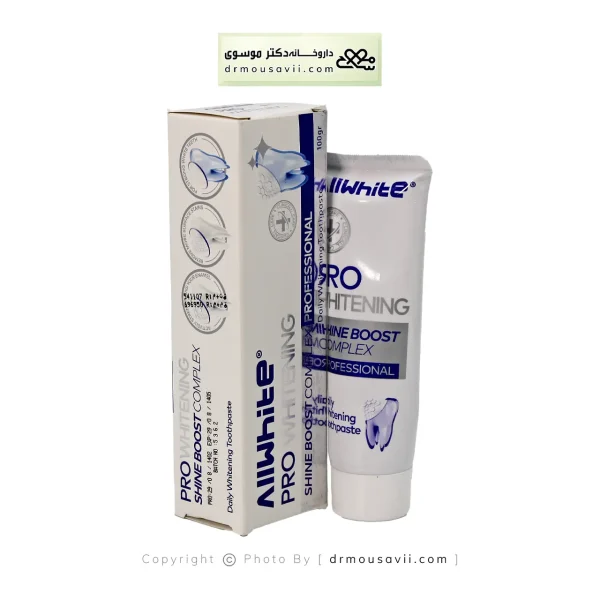 خمیردندان سفید کننده پرو وایتنینگ ال وایت 100 گرمی