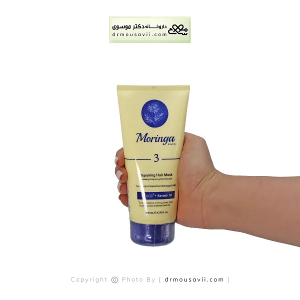 ماسک مو ترمیم کننده موهای کراتینه و آسیب دیده 3 مورینگا
