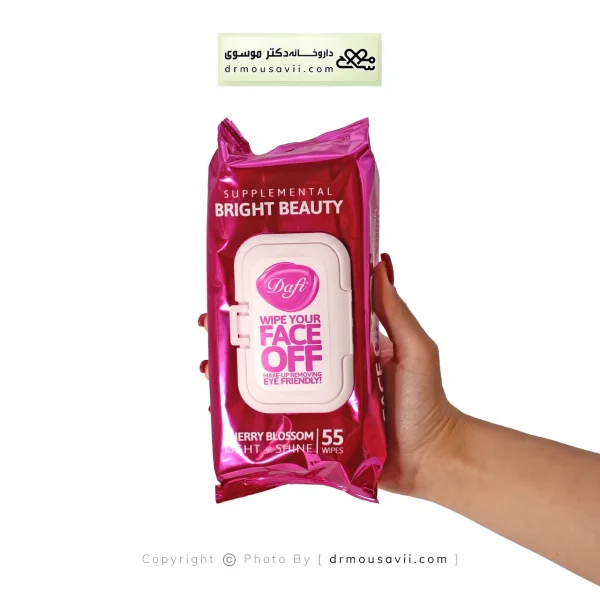 دستمال مرطوب آرایشی شکوفه گیلاس ژاپنی دافی 55 عدد