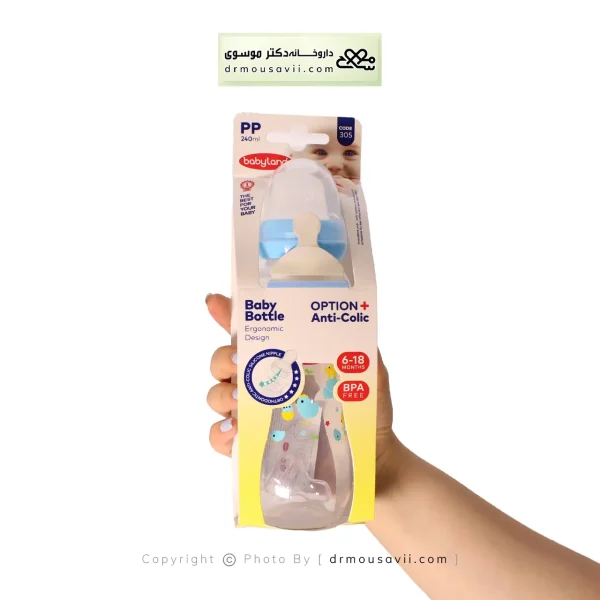 شیر خوری کلاسیک ارتودنسی بیبی لند 6-18 ماه 240 میلی لیتر کد 305
