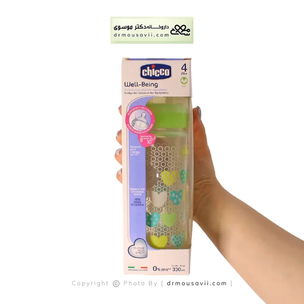 شیشه شیر جریان سریع ول بینگ چیکو 330 میلی لیتر