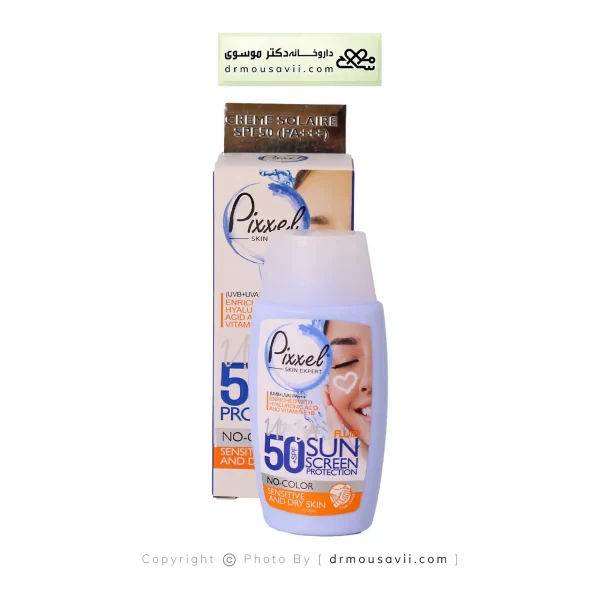 کرم ضد آفتاب بی رنگ پیکسل SPF50